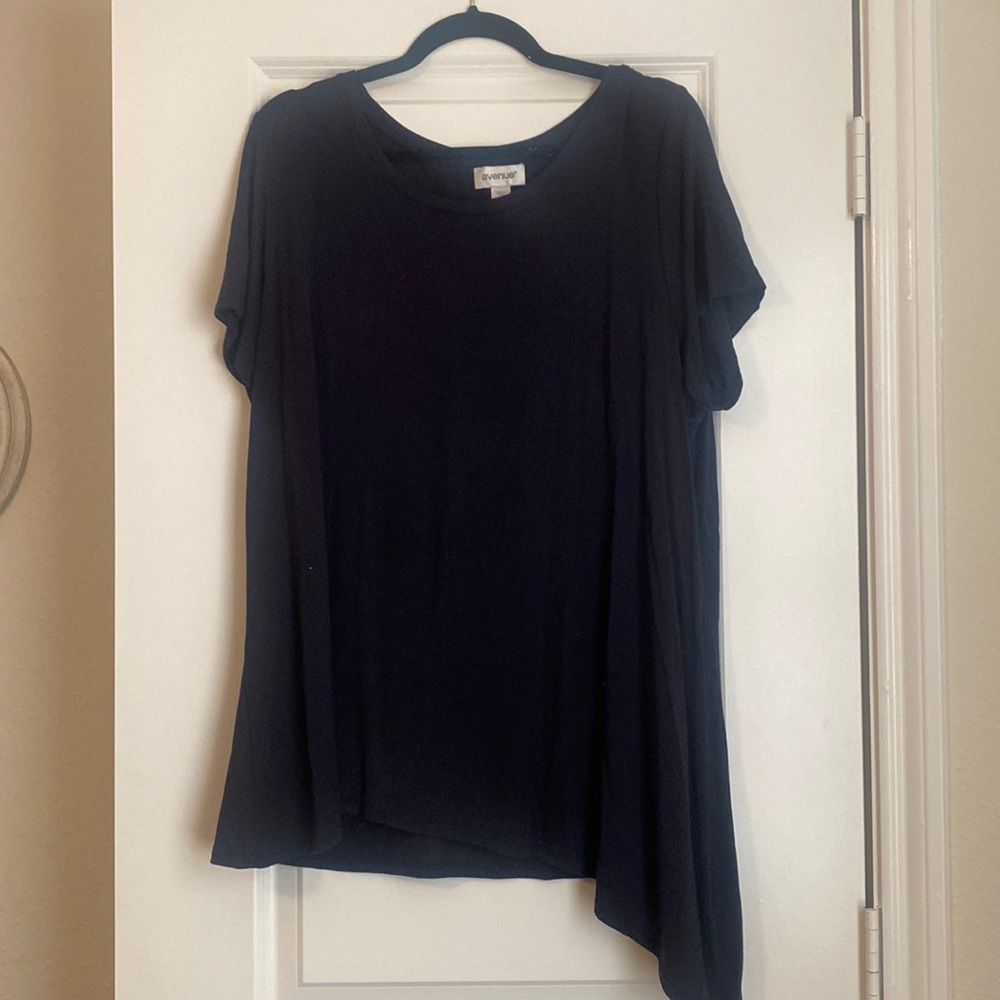 Asymmetrical navy blue shirt